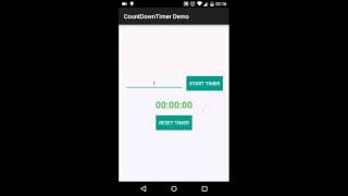 Android CountDownTimer Demo