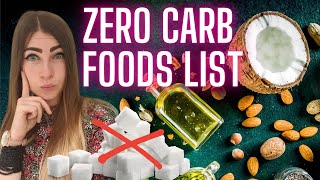 ZERO Carb Food List [Foods with No Carbs and No Sugar] Low Carb Keto. Keto Coach Greta