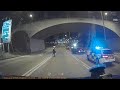 driver captures the moments before hong kong policeman killed by truck.