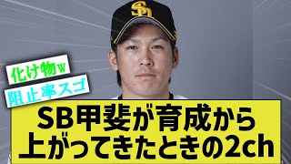 ホークス甲斐拓也が育成から這い上がってきた際の好意的な12球ファン2ch反応「推せる」「涙ぐましい」【なんｊ反応】