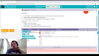Code.org Variable Name Debugging