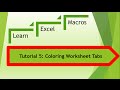 Excel Macro - VBA For Coloring Worksheet Tabs (VB Script)