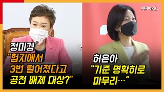 정미경 충격 받은 공천 배제 논의 질문에 허은아 답변은?