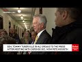 just in tommy tuberville speaks to reporters after meeting with defense secretary nom. pete hegseth