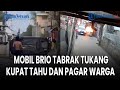 VIRAL! Mobil Brio Tabrak Tukang Kupat Tahu, Sempat Mau Kabur tapi Hantam Pagar Rumah