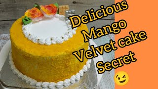 Mango Velvet Cake secret 😋without oven |hanaaskitchen