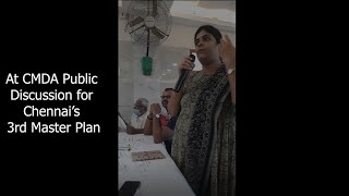 At CMDA Public Discussion for Chennai's 3rd Master Plan