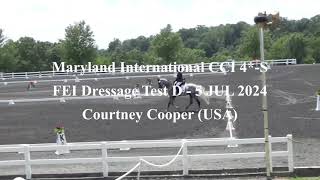 Courtney Cooper (USA) Riding R River Star, Maryland International CCI 4*-Short, 5 JUL 2024