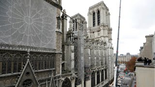 Reporters granted a rare look at restoration of Paris's Notre-Dame Cathedral