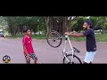 how to practice stunting a bicycle the front wheel සිංහල 🇱🇰 episode 1