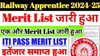 Railway Apprentice 2024-25 | एक और Merit List जारी हुआ, इंतजार समाप्त हुआ, सभी छात्र जल्दी चेक करें