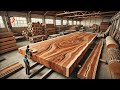 Explore The Giant Wooden Workshop: From Giant Wooden Trees To Beautiful Modern Wooden Tables #222