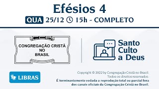 Santo Culto a Deus (Libras) - QUA - 25/12/2024 15:00