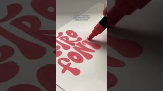 Retro lettering tutorial #shorts #calligraphy #lettering