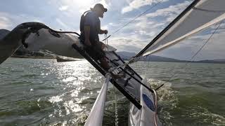 Hobie Wave Project High wind testing the Kimbercat