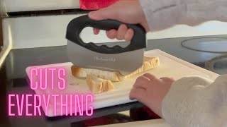 Everything Cuts So Easily With The Checkered Chef Mezzaluna Knife