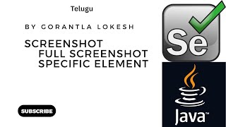 Selenium Java Tutorial 21: How to Take Screenshot in Selenium Java #telugu #screenshot