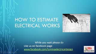 How to Estimate Electrical Works - Residential