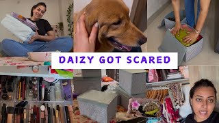 Daizy Got SCARED 😱 || Vanity Tour || Organising my house for festive #jayajeengar