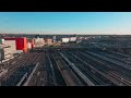 aerial perspective showcasing sprawling sunnyside yard railroad network exposing intricate train