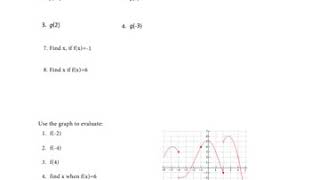 Function Notation and Evaluating Functions Day 2