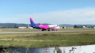 Planes takeoff at EuroAirport Basel Mulhouse Freiburg - Trinational airport