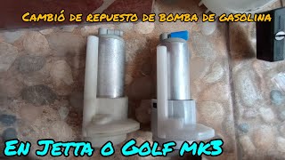 Cambió de repuesto de bomba de gasolina en Jetta/Golf mk3, muy fácil y efectivo, hazlo tu mismo!!!