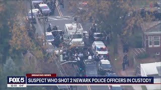 Suspect arrested after 2 Newark police officers were shot