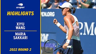 Xiyu Wang vs. Maria Sakkari Highlights | 2022 US Open Round 2