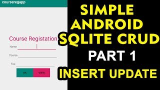 Simple Android Sqlite CRUD Part 1 Insert,Read