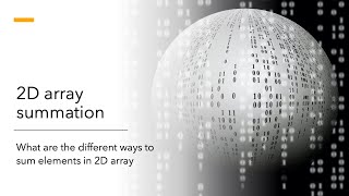 BeezMind C++ Programming - 2D array summation