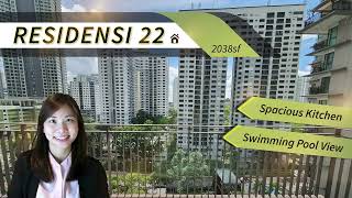 Residensi 22 Mont Kiara /R22 (2038sf) Swimming Pool View | Malaysia Real Estate | 满家乐看房