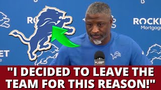 UNBELIEVABLE! AARON GLENN JUST LEFT THE LIONS! YOU NEED TO SEE THIS! DETROIT LIONS NEWS