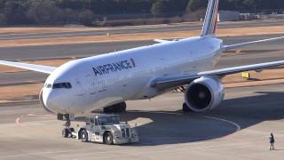 成田空港エールフランスエンジン始動～