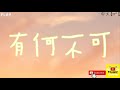 《有何不可》許嵩 動態歌詞 【天空好像下雨我好想住妳隔壁傻站在你家樓下抬起頭 數烏雲】中文翻唱