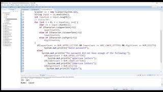 Java Validate Password Assignment