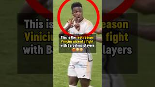 WHY Vinicius provoked the Barcelona players 😳 #football #elclasico