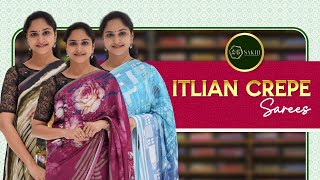 Itlian Crepe Sarees Collection | Free Shipping | Video Call Facility | Sakhi