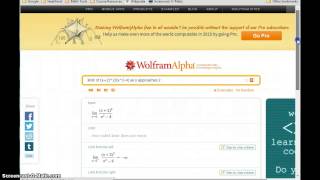 Busi Calc Applications of Limits - Using Wolfram|Alpha