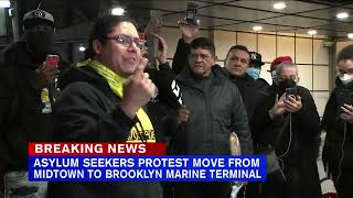 Outcry as city moves migrants from hotel to Brooklyn Cruise Terminal