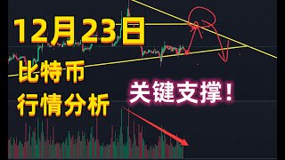 12月23日比特币行情分析/比特幣BTC关键支撑位！