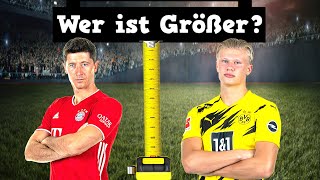 Welcher Fußballer ist größer? ft. Lewandowski, Haaland - Fussball Quiz 2021