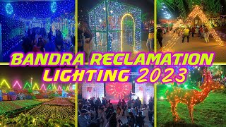 Bandra Reclamation Lighting 2023 | Christmas \u0026 NEW YEAR 2024 Celebration |bandra reclamation Mumbai