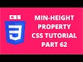 Min Height Property CSS | CSS Tutorial Part 62
