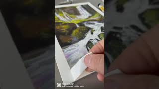Painting a waterfall in watercolour & gouache 🧑🏻‍🎨 #artist #art #painting  #shorts