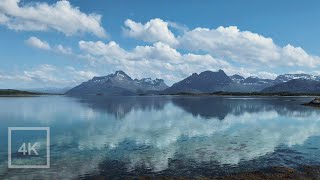 Scenic Hiking Along The Fjord, Nessestraumen at Hamarøy, Norway I Nature Sounds I ASMR