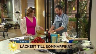 Tarteletter med jordgubbar och hallon! - Nyhetsmorgon (TV4)