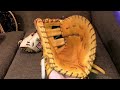 First base mitt break in tutorial