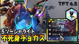 【TFT Set6.5】不死身チョガス！高体力＆無限回復チョガスVS敵全員の状態！（5ソーシャライト、ミュータント構成）