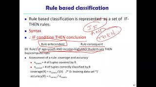 DMDW Rule based classification